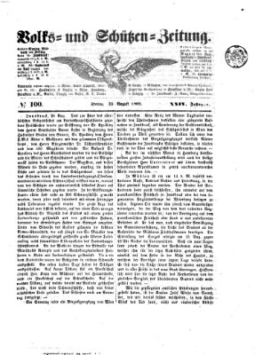 Volks- und Schützenzeitung Freitag 20. August 1869