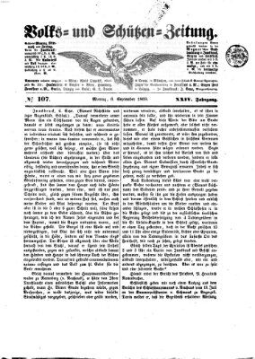 Volks- und Schützenzeitung Montag 6. September 1869