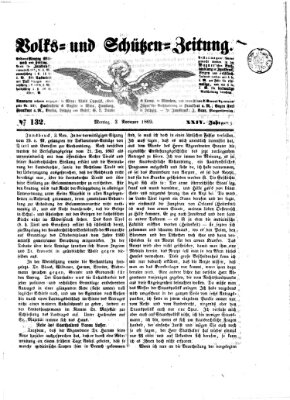 Volks- und Schützenzeitung Mittwoch 3. November 1869