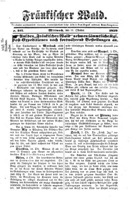 Fränkischer Wald Mittwoch 12. Oktober 1859