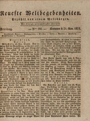 Neueste Weltbegebenheiten (Kemptner Zeitung) Freitag 21. November 1823