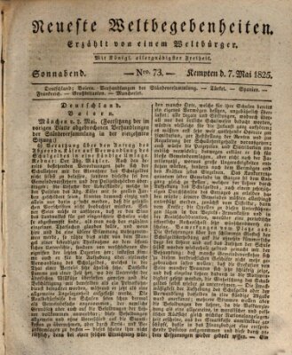 Neueste Weltbegebenheiten (Kemptner Zeitung) Samstag 7. Mai 1825