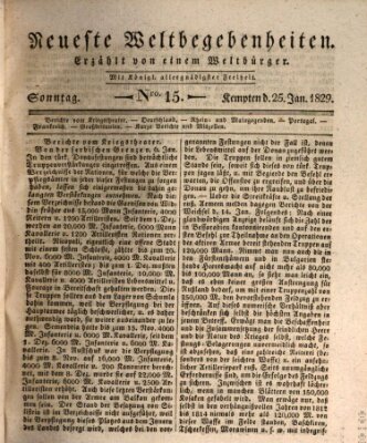 Neueste Weltbegebenheiten (Kemptner Zeitung) Sonntag 25. Januar 1829