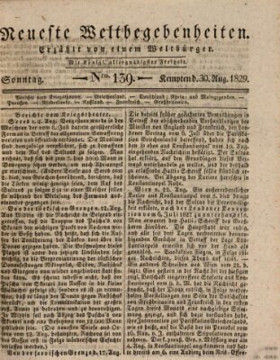 Neueste Weltbegebenheiten (Kemptner Zeitung) Sonntag 30. August 1829