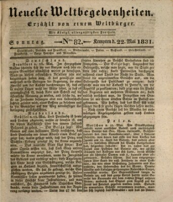 Neueste Weltbegebenheiten (Kemptner Zeitung) Sonntag 22. Mai 1831