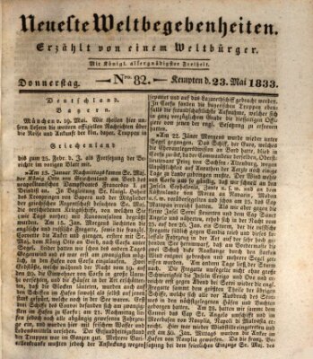 Neueste Weltbegebenheiten (Kemptner Zeitung) Donnerstag 23. Mai 1833