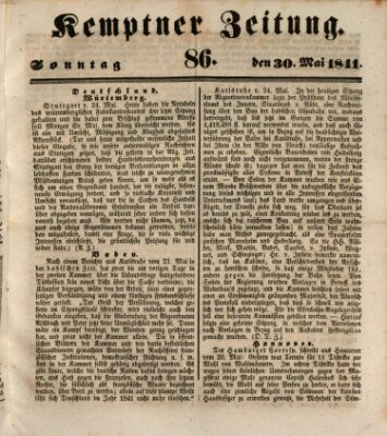 Kemptner Zeitung Sonntag 30. Mai 1841