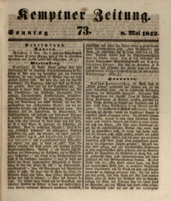 Kemptner Zeitung Sonntag 8. Mai 1842