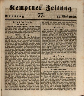 Kemptner Zeitung Sonntag 15. Mai 1842