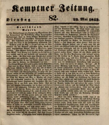 Kemptner Zeitung Dienstag 23. Mai 1843