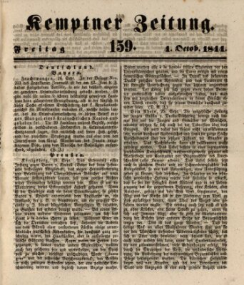 Kemptner Zeitung Freitag 4. Oktober 1844