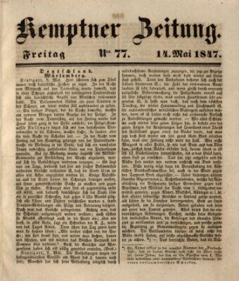 Kemptner Zeitung Freitag 14. Mai 1847