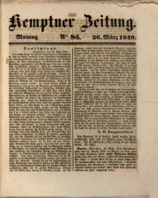 Kemptner Zeitung Montag 26. März 1849