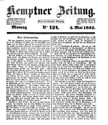 Kemptner Zeitung Montag 3. Mai 1852