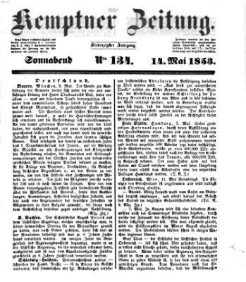 Kemptner Zeitung Samstag 14. Mai 1853