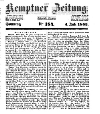 Kemptner Zeitung Sonntag 3. Juli 1853
