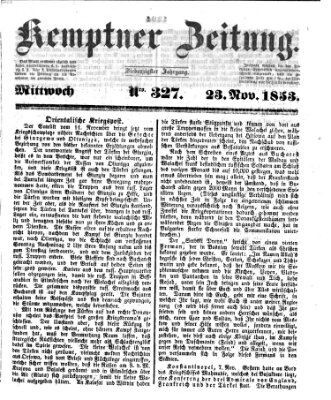 Kemptner Zeitung Mittwoch 23. November 1853
