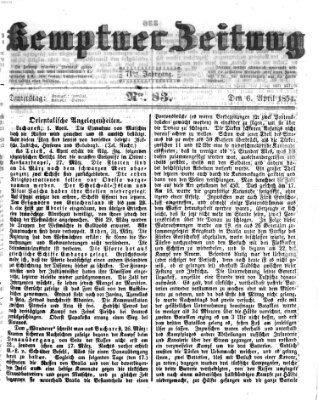 Kemptner Zeitung Donnerstag 6. April 1854