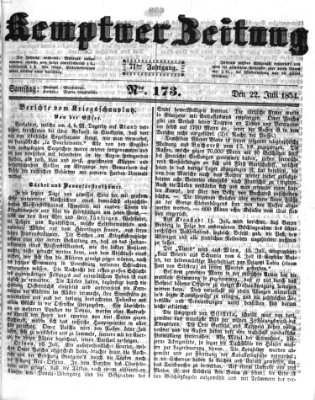 Kemptner Zeitung Samstag 22. Juli 1854