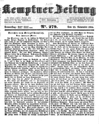 Kemptner Zeitung Donnerstag 23. November 1854