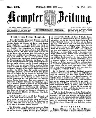 Kemptner Zeitung Mittwoch 24. Oktober 1855