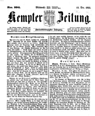 Kemptner Zeitung Mittwoch 12. Dezember 1855