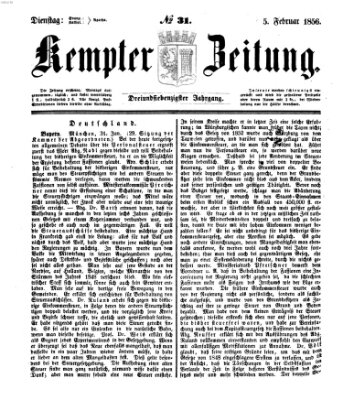 Kemptner Zeitung Dienstag 5. Februar 1856