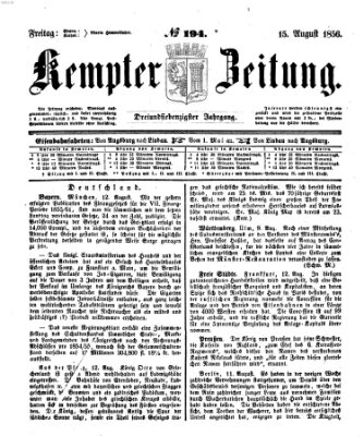 Kemptner Zeitung Freitag 15. August 1856