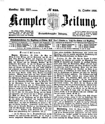 Kemptner Zeitung Samstag 25. Oktober 1856