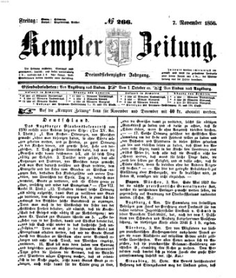 Kemptner Zeitung Freitag 7. November 1856