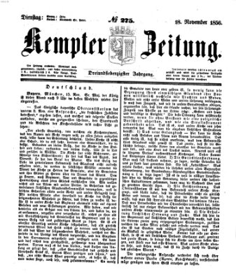 Kemptner Zeitung Dienstag 18. November 1856