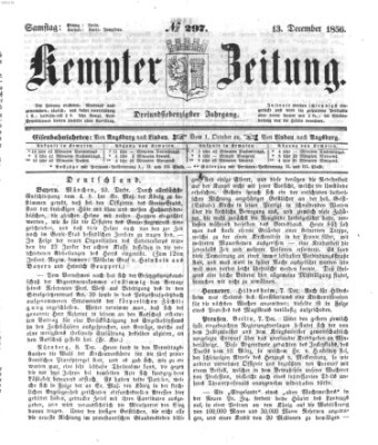 Kemptner Zeitung Samstag 13. Dezember 1856