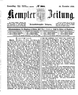 Kemptner Zeitung Donnerstag 18. Dezember 1856