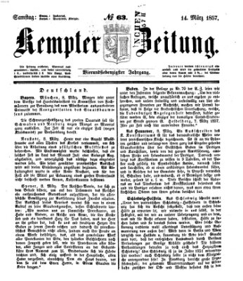 Kemptner Zeitung Samstag 14. März 1857