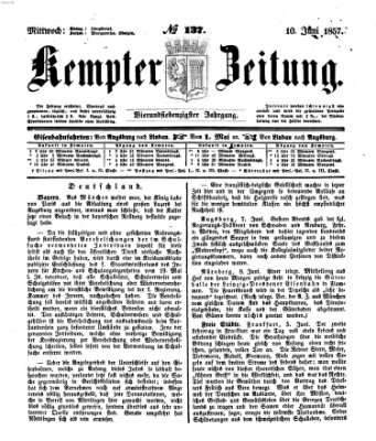 Kemptner Zeitung Mittwoch 10. Juni 1857