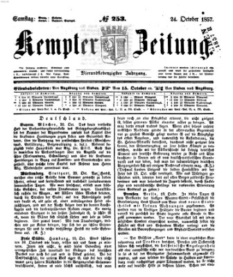 Kemptner Zeitung Samstag 24. Oktober 1857