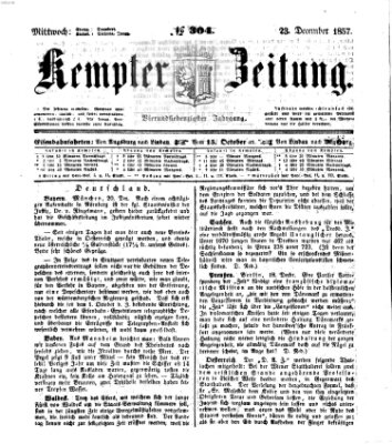Kemptner Zeitung Mittwoch 23. Dezember 1857