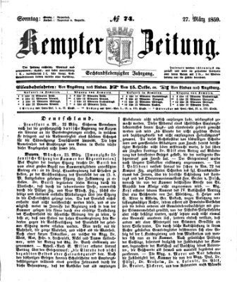 Kemptner Zeitung Sonntag 27. März 1859