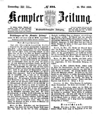 Kemptner Zeitung Donnerstag 26. Mai 1859