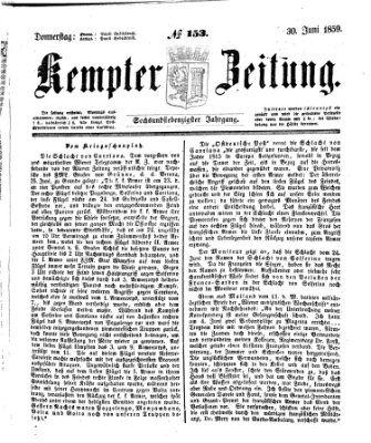 Kemptner Zeitung Donnerstag 30. Juni 1859