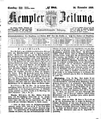 Kemptner Zeitung Samstag 26. November 1859