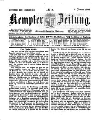 Kemptner Zeitung Sonntag 1. Januar 1860