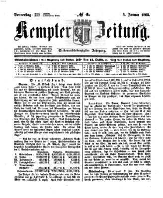 Kemptner Zeitung Donnerstag 5. Januar 1860
