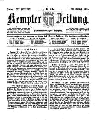 Kemptner Zeitung Freitag 20. Januar 1860