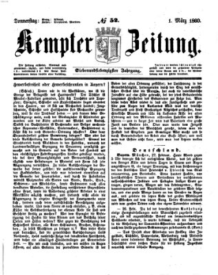 Kemptner Zeitung Donnerstag 1. März 1860