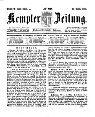 Kemptner Zeitung Mittwoch 21. März 1860