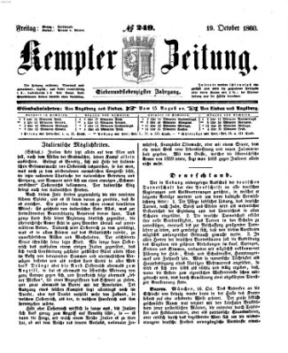 Kemptner Zeitung Freitag 19. Oktober 1860