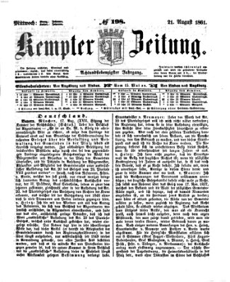 Kemptner Zeitung Mittwoch 21. August 1861