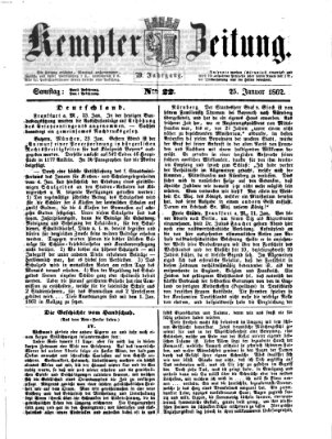 Kemptner Zeitung Samstag 25. Januar 1862
