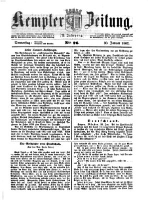 Kemptner Zeitung Donnerstag 30. Januar 1862
